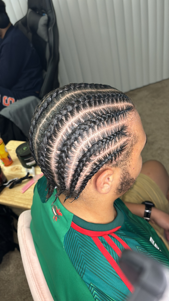 8 cornrows