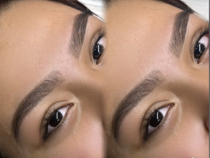 Eyebrow design + hybrid tint