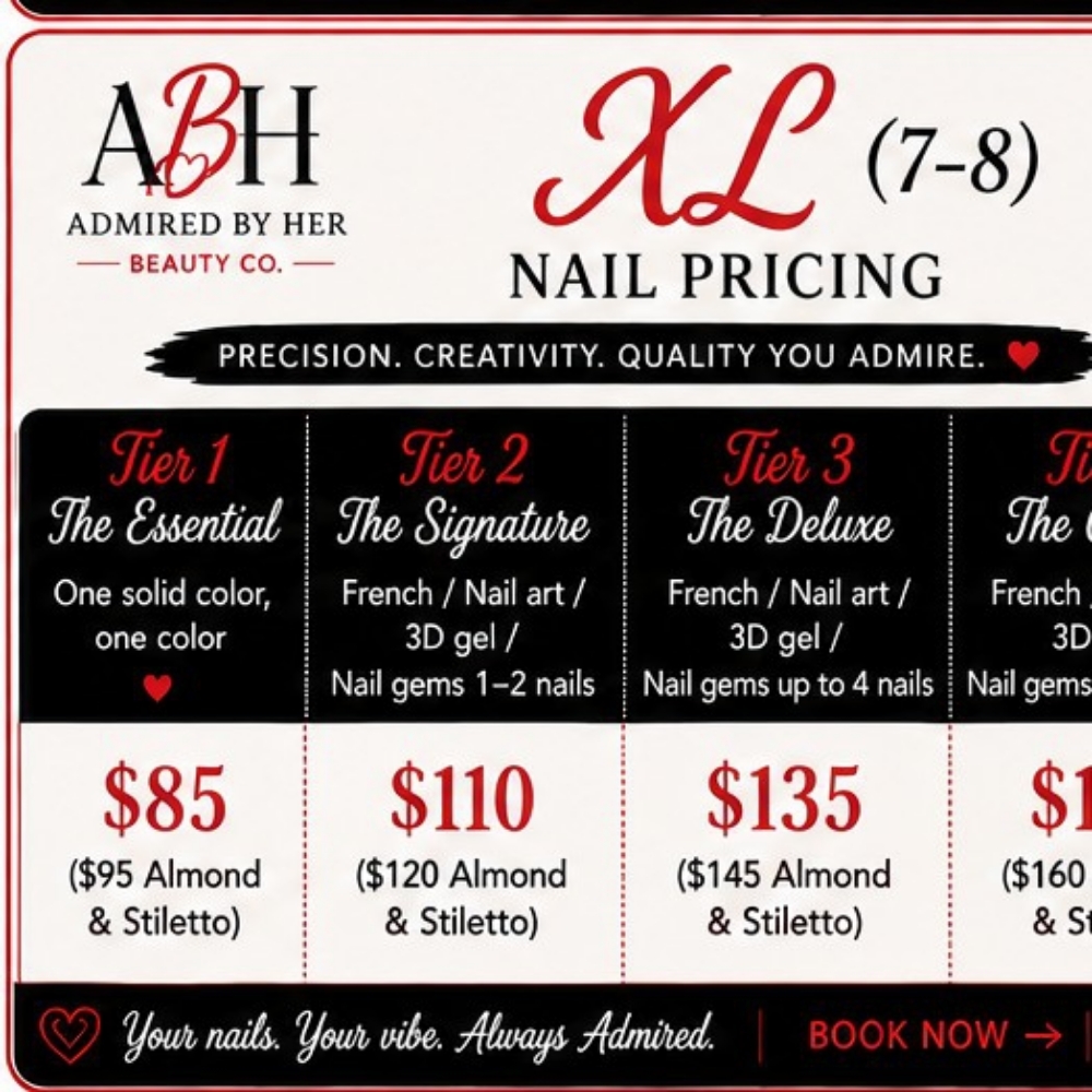 XL Full Set at Admired By Her Beauty Co. in Sliver Spring, MD