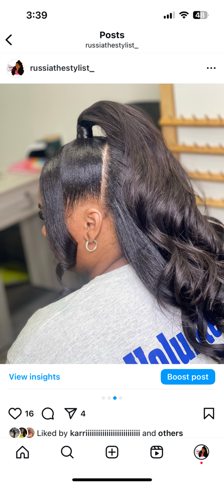 Half Up Half Down at Russia Letrice in Oak Lawn, IL