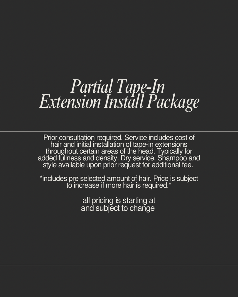 Partial Tape-In Install Package