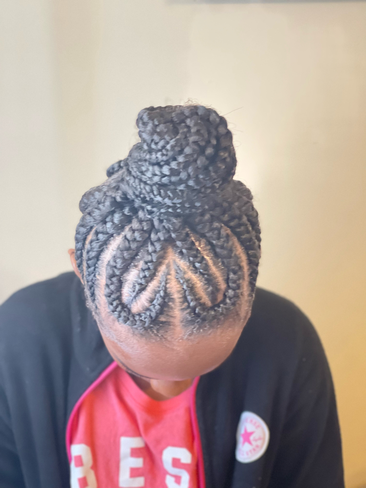 Kids Scalp Braids W/ Hair Added