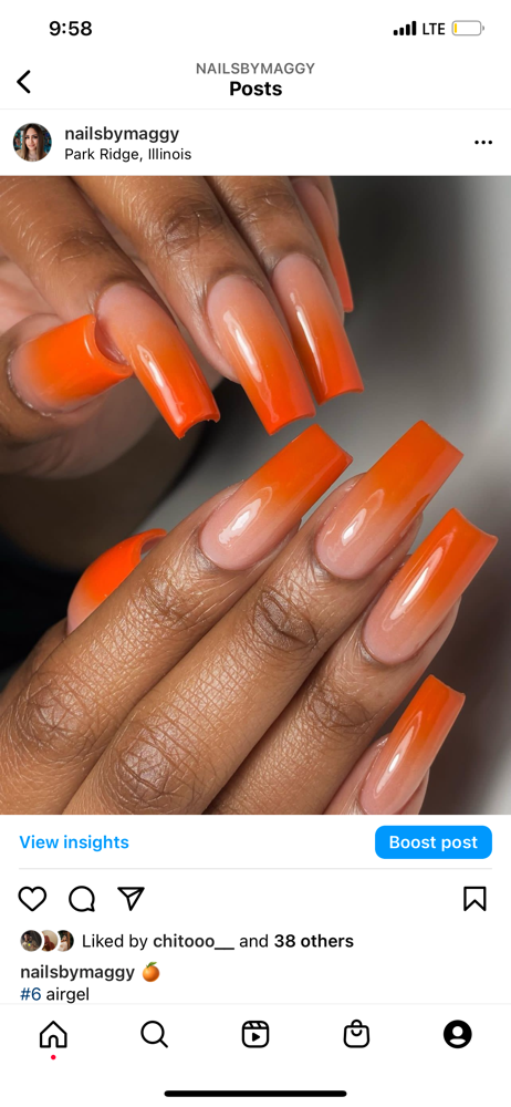 Air Brush Ombre Nails