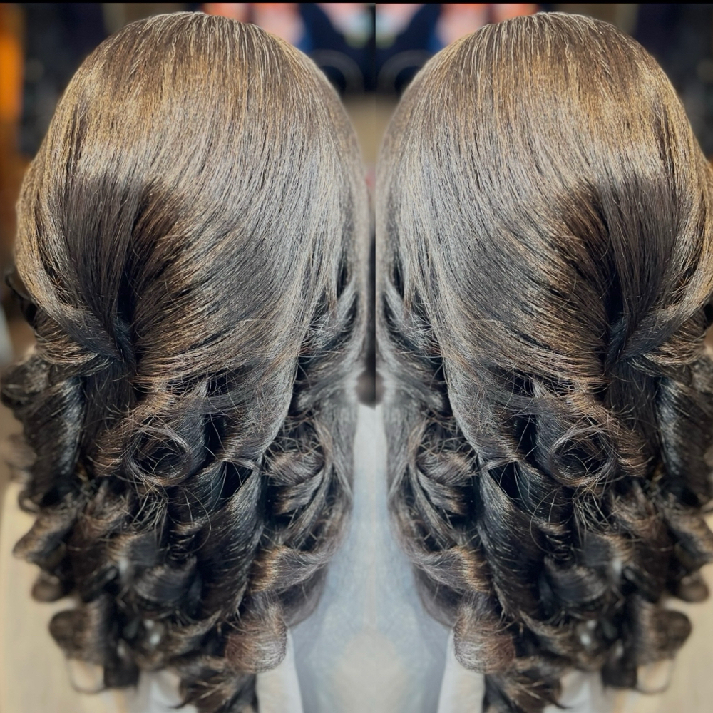Silk Press&Soft Curls/Long Hair💕 at NERDY GIRL BEAUTY STUDIO ✨✨ in 48034