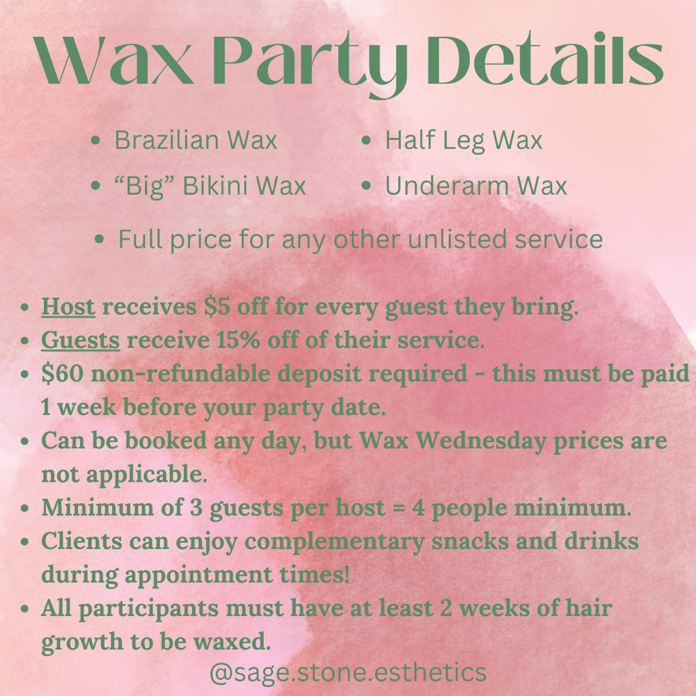 WAX PARTY RESERVATION