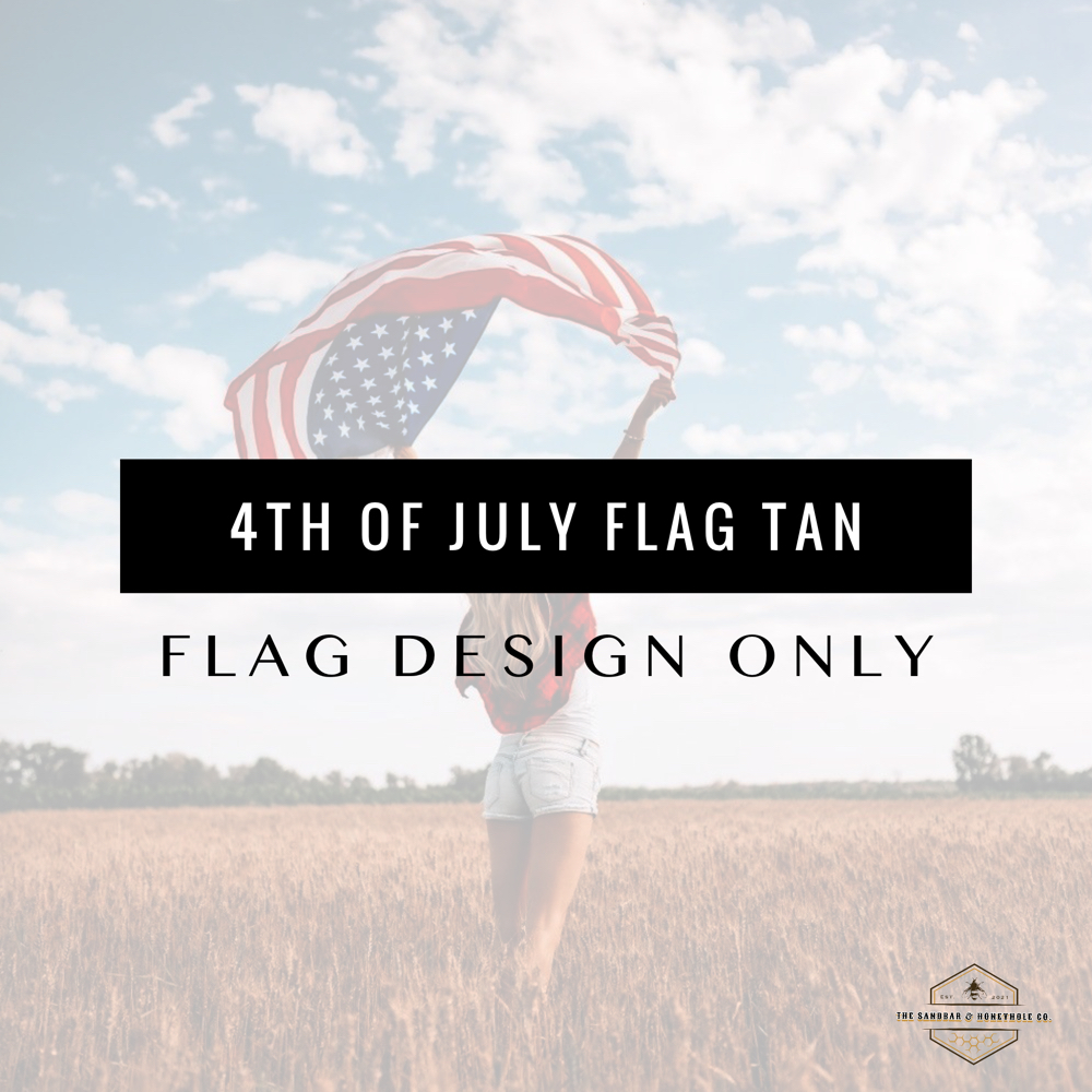 4th of July | Flag Design BACK ONLY at The Sandbar & Honeyhole Co. in Halls, TN