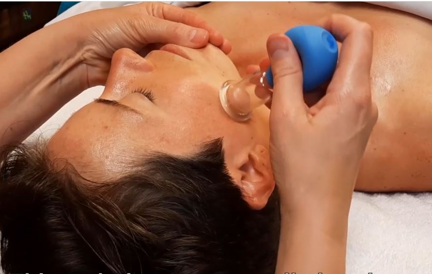 Facial Lymphatic cupping