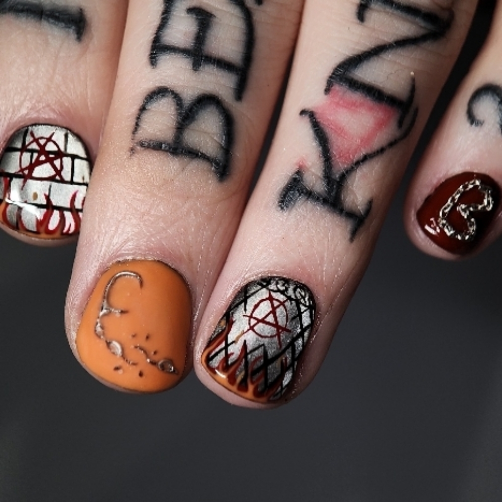 Gel Polish Mani - Artist's Special at Corpse Claws Nail Art Studio in Longmont, CO