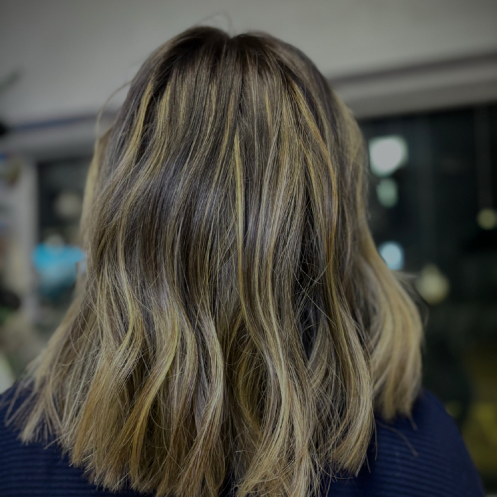 Partial highlight at Velvet Edge Hair Spa in Red Bank, TN