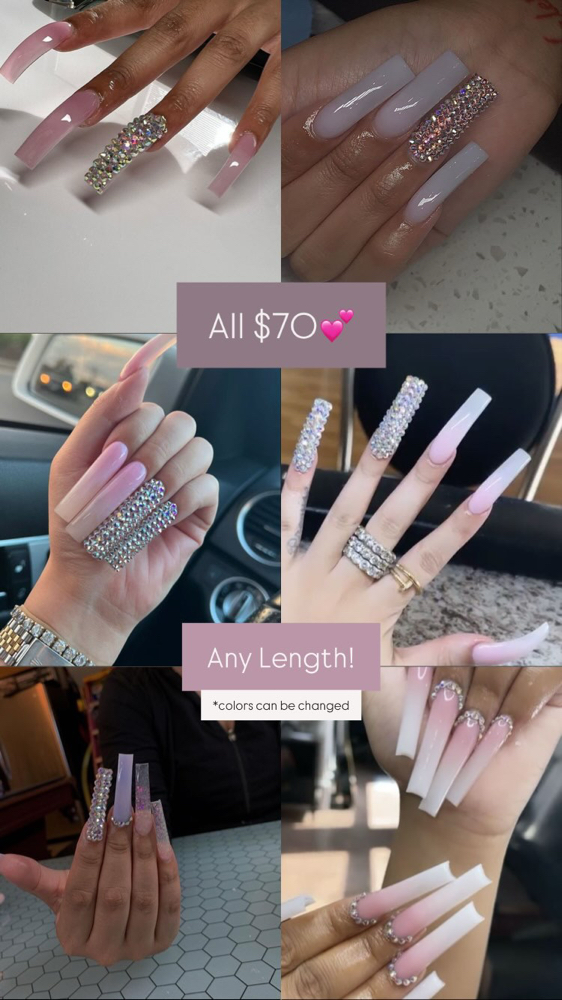 Ombre (Plain/Bling) Set at Mani Nailed It in Charlotte, NC