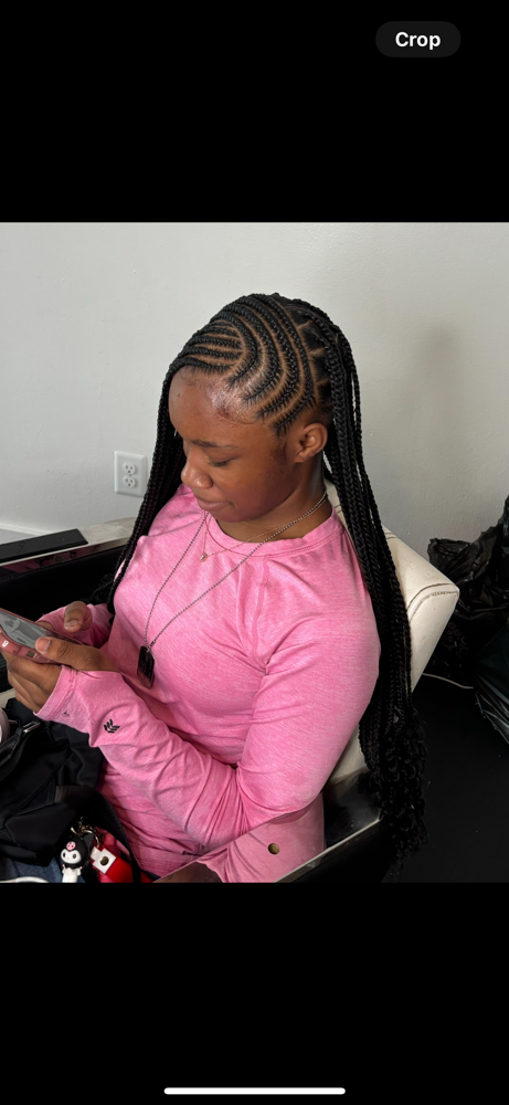 Half Box Braid Half Freestyle Feedi