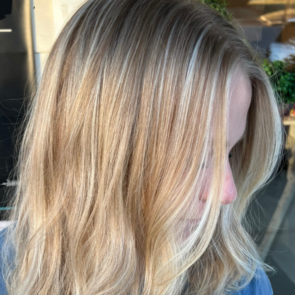 Roots With Full Highlight & Cut at Elysie Rae Hair Studio in Kennesaw, GA