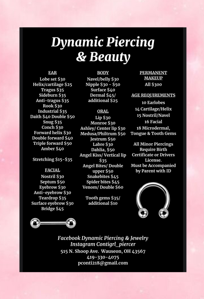 Body piercings