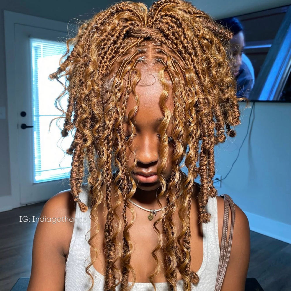 Barrel Boho Updo Softlocs at IndiaGotHandz in Florida, FL