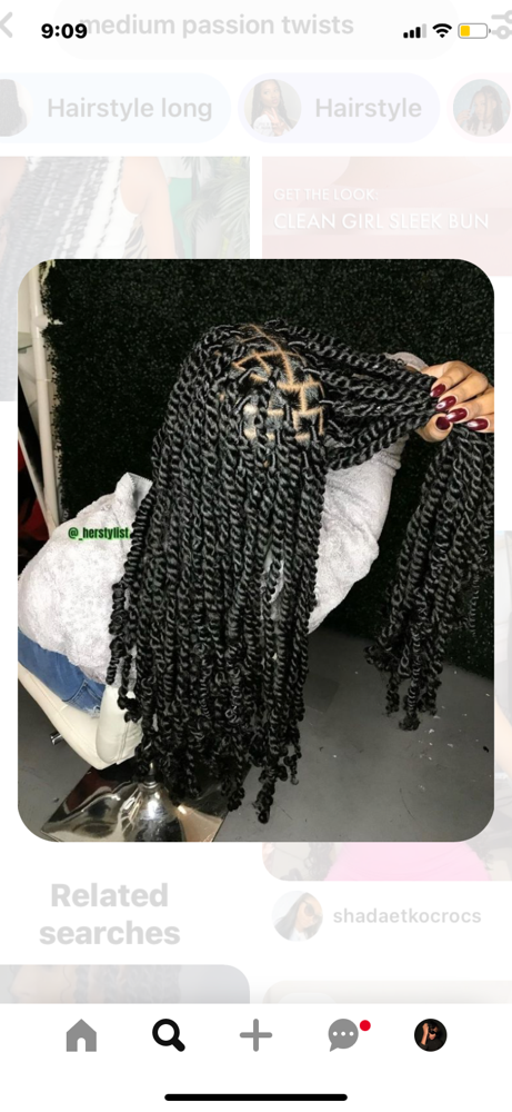 Medium Passion Twist at Myrathestylist in Philadelphia, PA