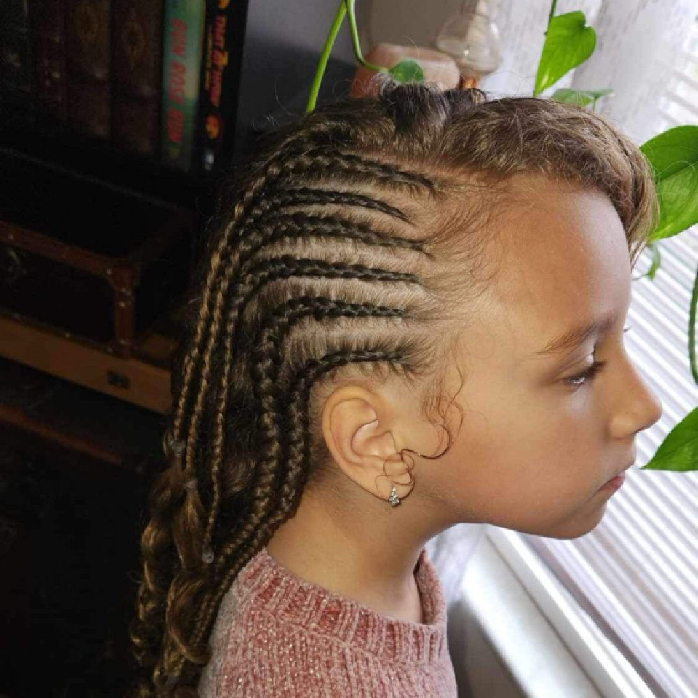 Partial Braids at Seventy x Seven Salon in crescent Springs, KY