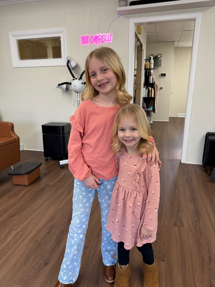 Sibling haircuts at Bei Capelli in Palmer, MA