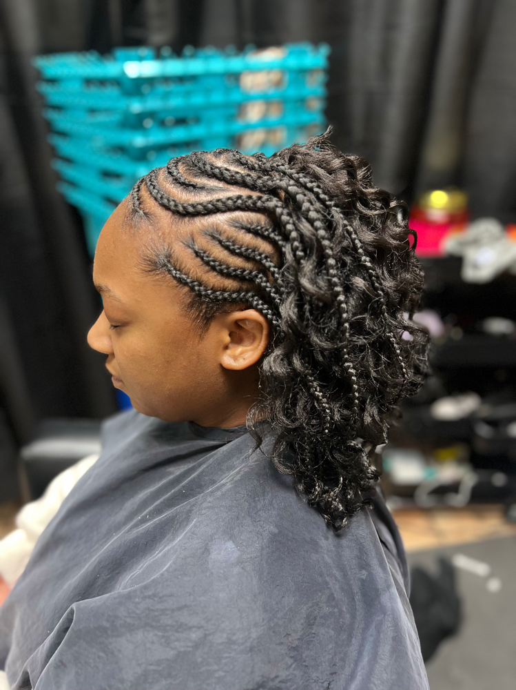 Half up/ Half down sew in/crochet