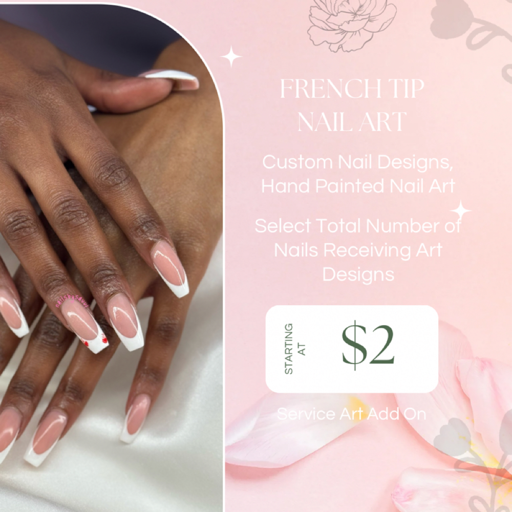 French Tip Nail Art at Nails By Savvi in Brookfield, WI