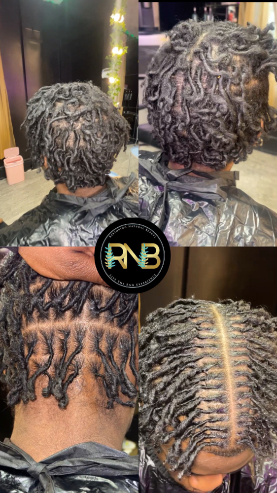 Full Head Loc Retwist (Mens)