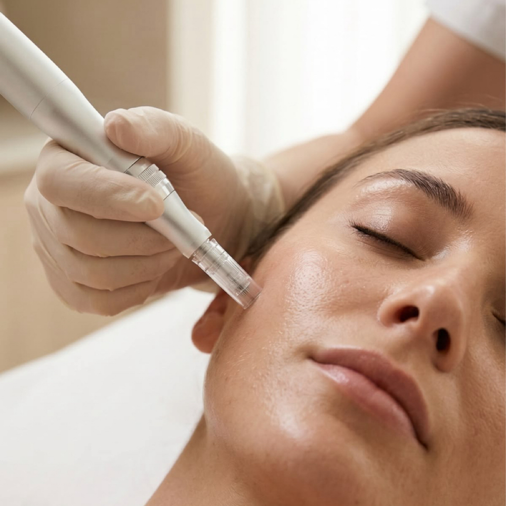 Microneedling Face at Midwest Mane Society in Lincoln, NE