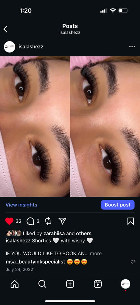 VOLUME ( WISPY, CAT EYE OR DOLLEYE at the lash and brow studio by isalashezz llc in Somerset, NJ