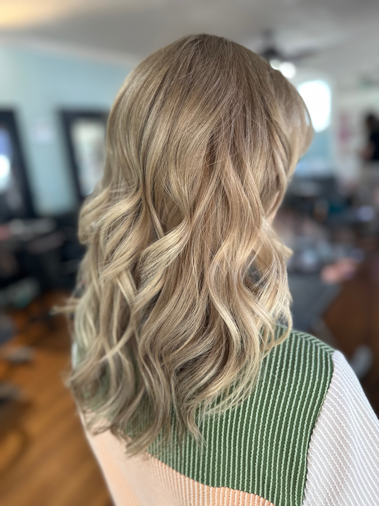 Root Touch Up & Haircut W/ Blowdry