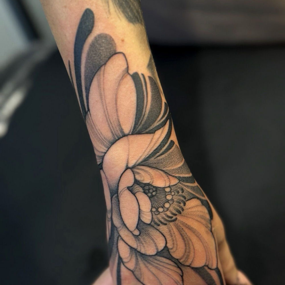 Tattoo touchup at Rhoni Prunty in Rockford, IL