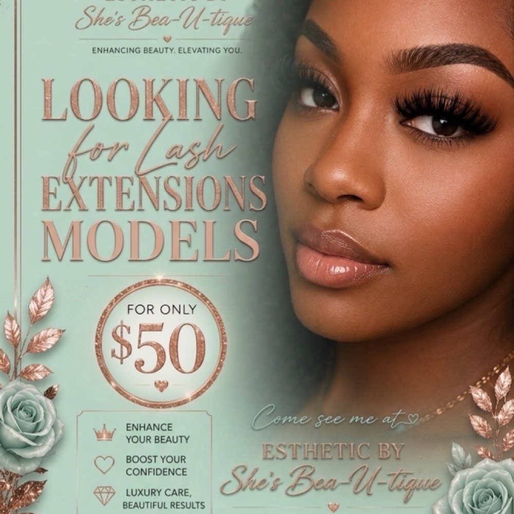 Lash Extension Model at Esthetic by She's Bea-U-tique in Tulsa, OK
