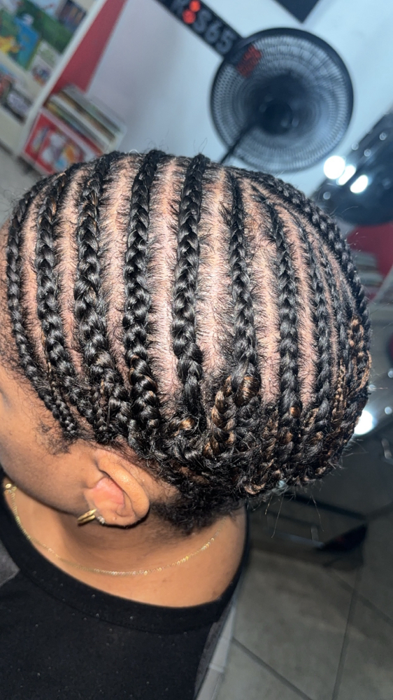 Preset cornrow braid downs