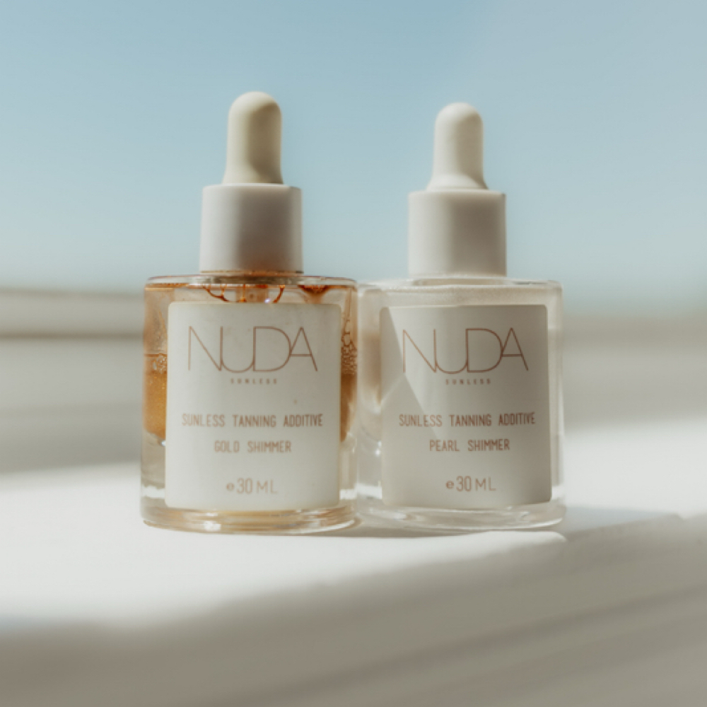 Gold Shimmer Drops at Anna Hayes Spray Tans in Monroe, OH