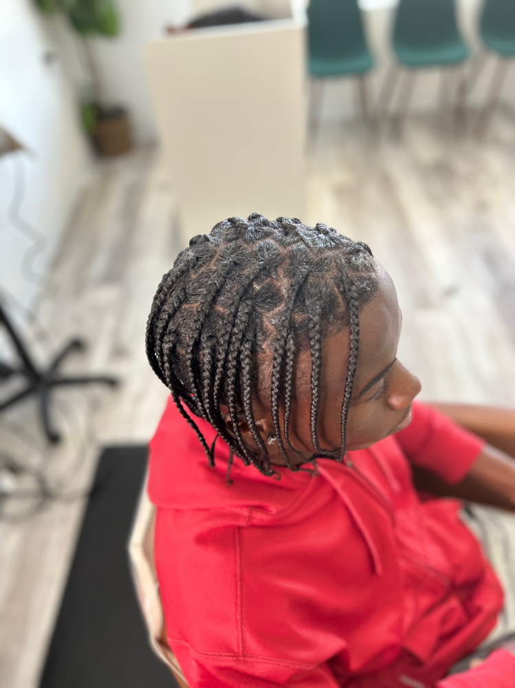 Mens Box Braid Half Head or Mohawk