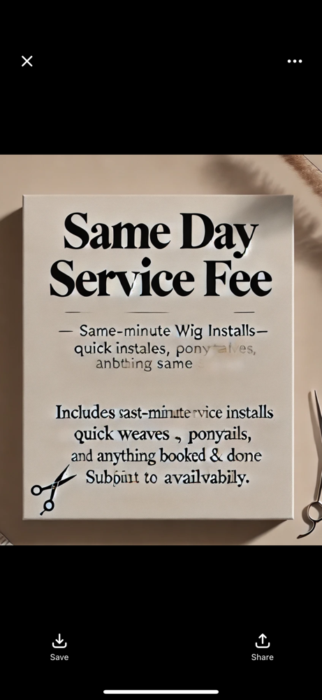 Same Day Service Fee❣️