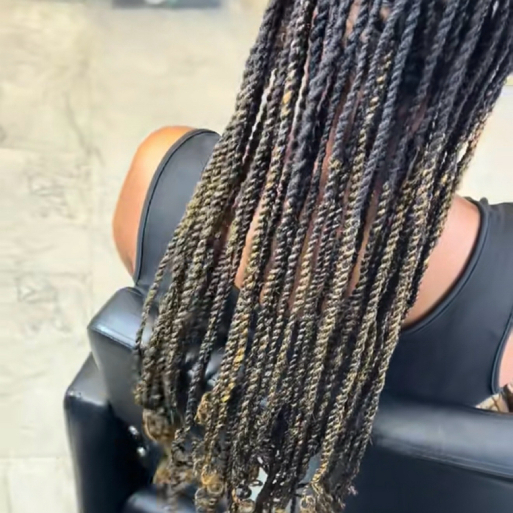 Extended 2 Strand Twists Over Locs at Dose Of Elle LLC in Tallahassee, FL