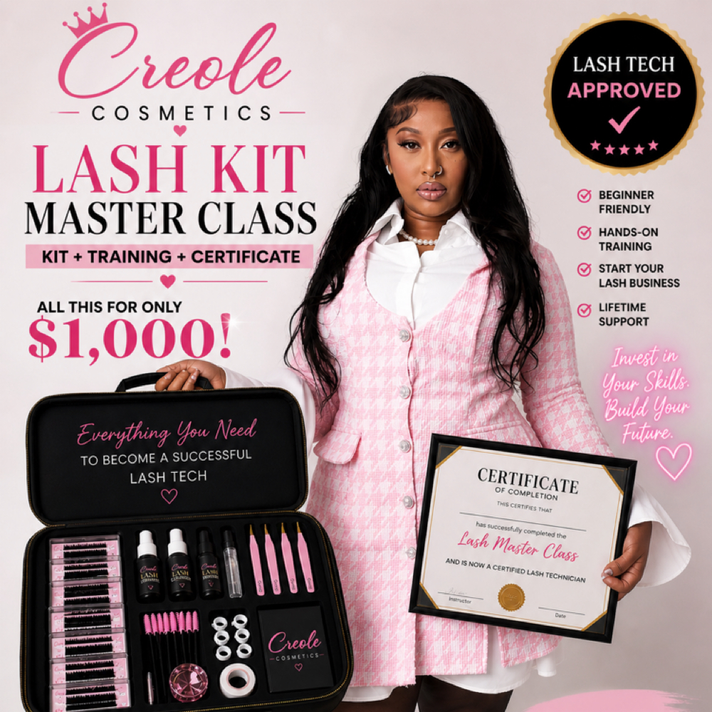 Eyelash tech master Class at CREOLE Cosmetics in New Orleans, LA