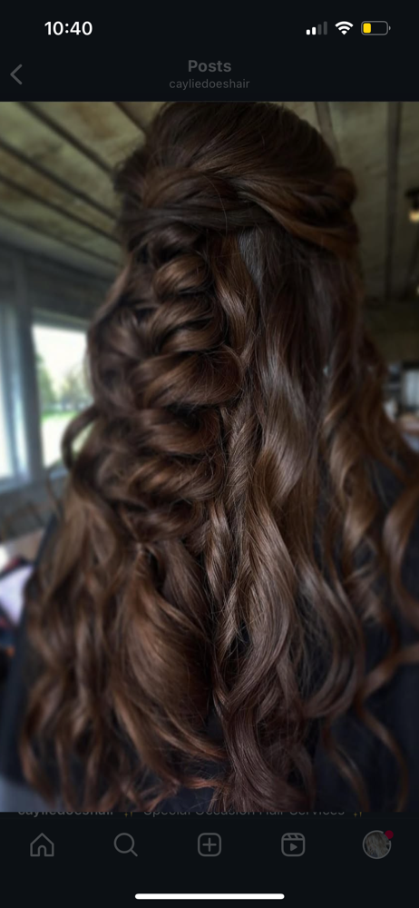 Bridesmaid Hair at Cayliedoeshair in Homer, MI