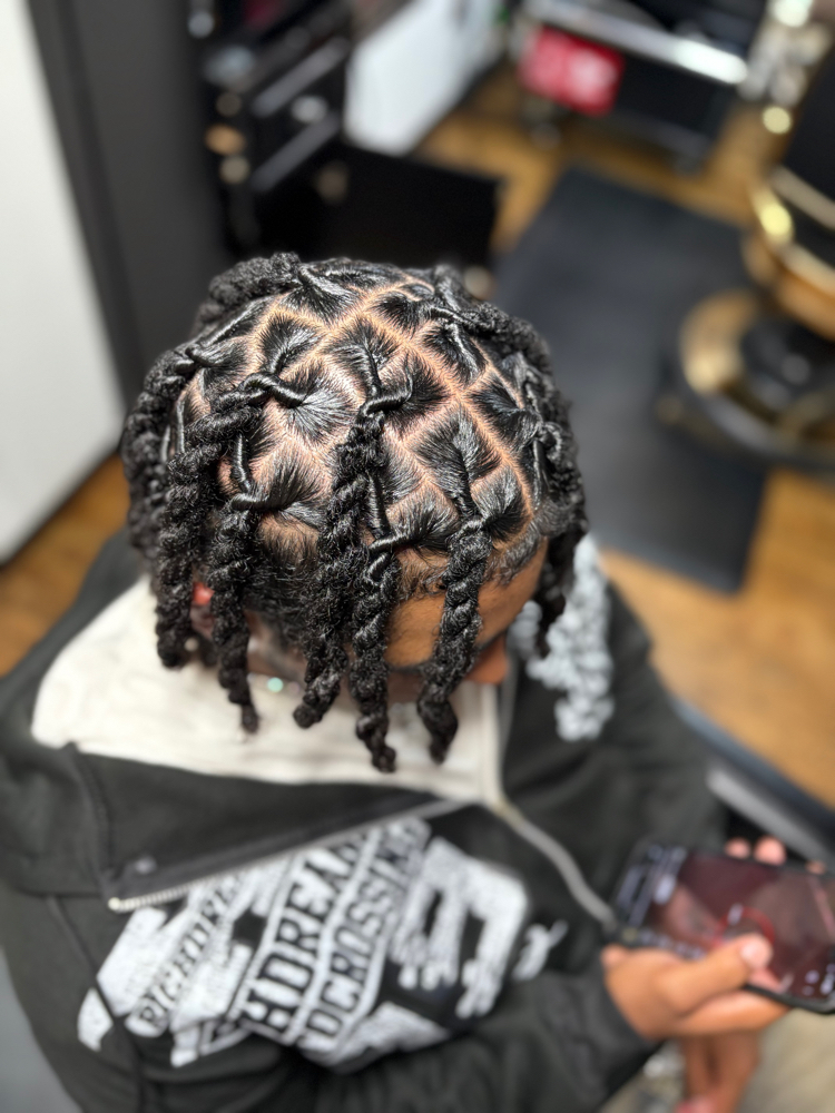 Half Head of Locs Retwist at HairTechNiquee in Dallas, TX