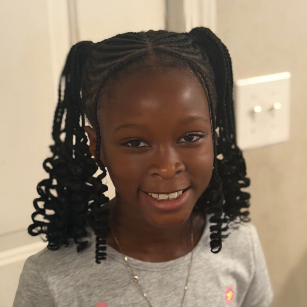 Kids Ponytails at Tima hair braiding in Greensboro, NC