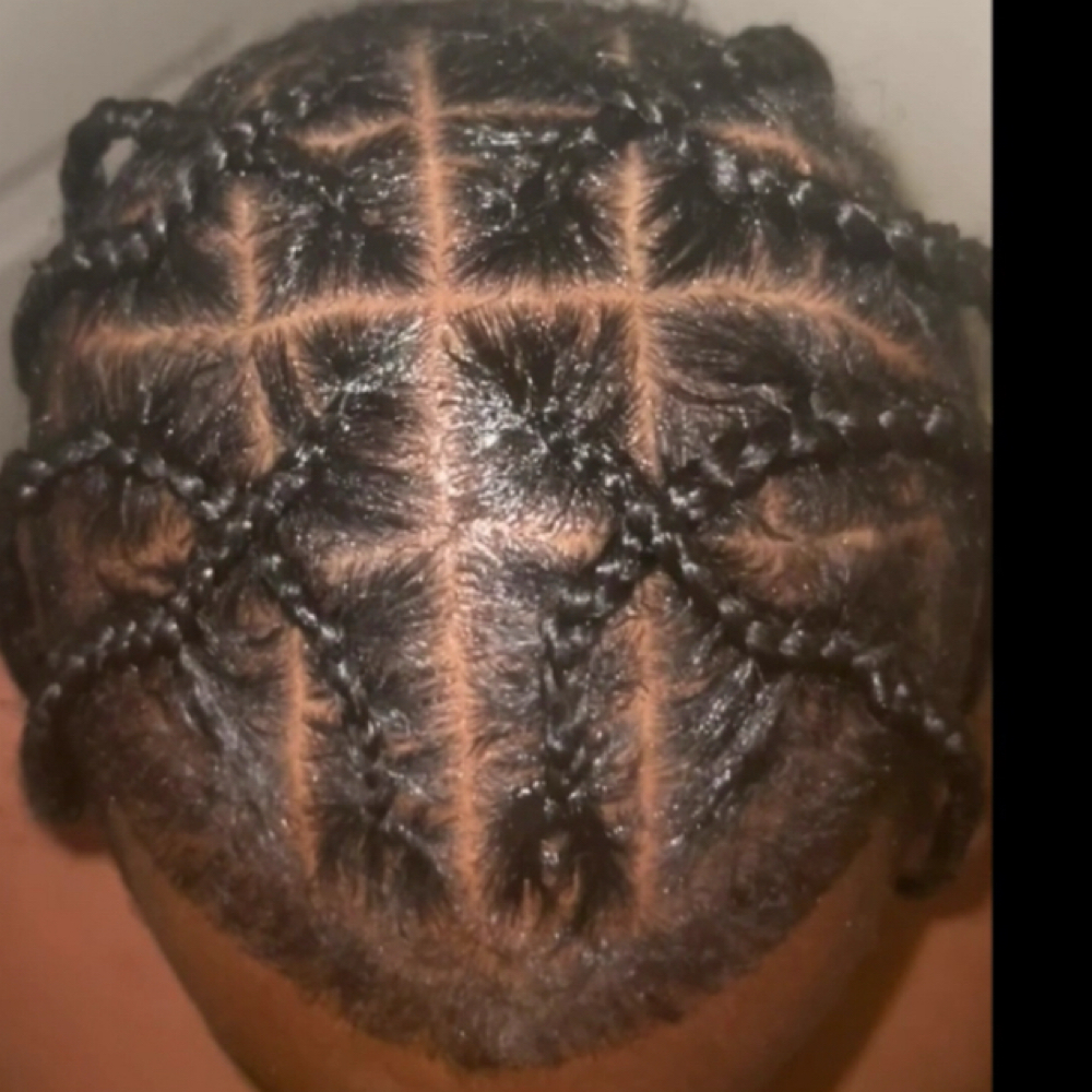Boys Braided Style at Ms. Waxaholic’s Bar & Beauty in Martinsville, VA