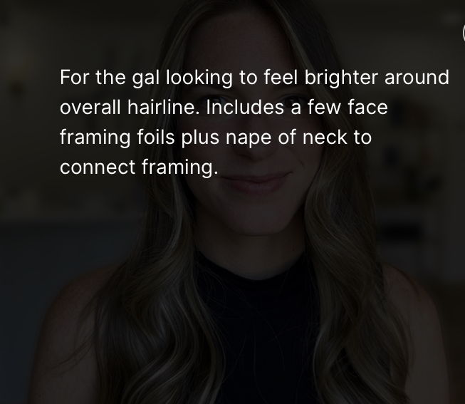 FACE FRAMING FOILS “money piece”