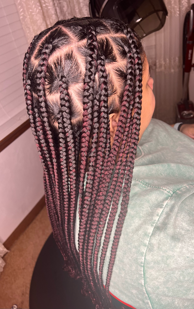 Waist Length Large Knotless Braids