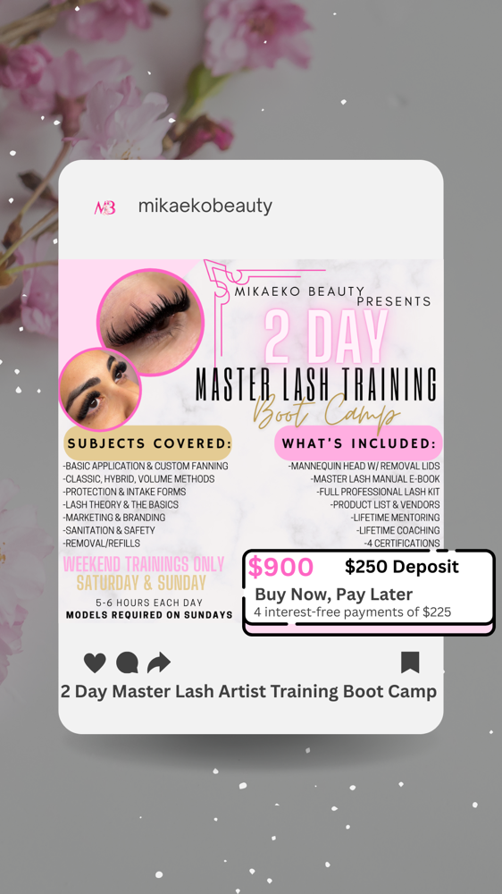 2 DAY LASH TRAINING BOOT CAMP
