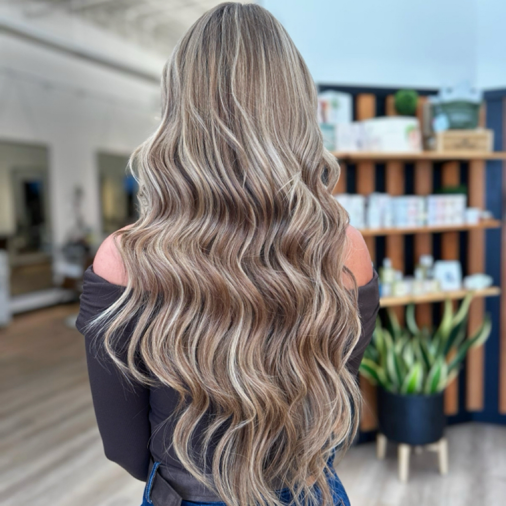 Hair Extension Weft Installation at Groovy Beauty Babes in San Antonio, TX