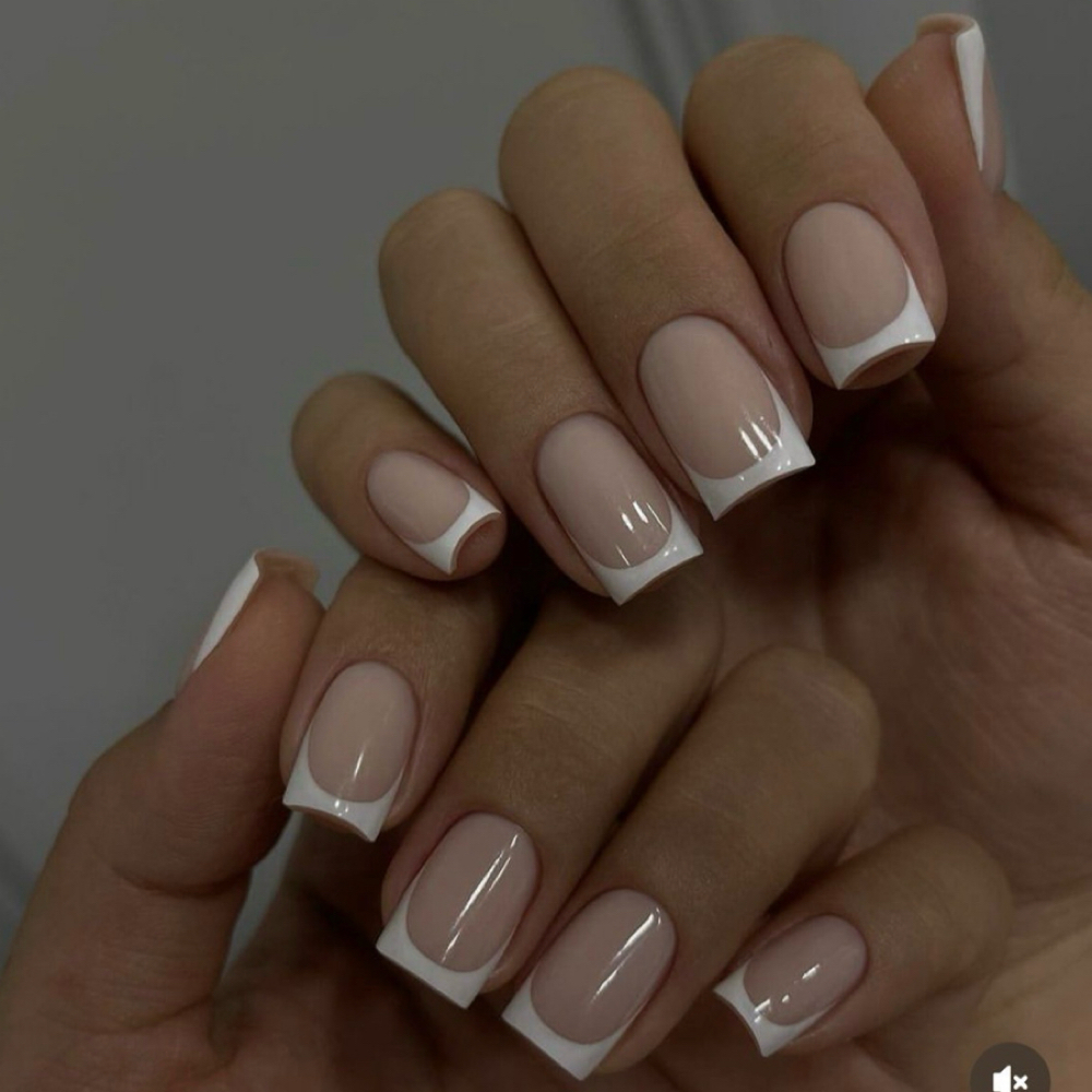 French manicure design at Shahnoz Nails in Brooklyn, NY