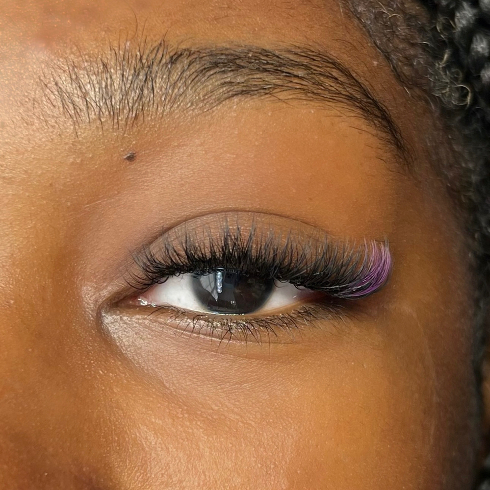 Colored lashes at Arroyo Beauty in Deltona, FL