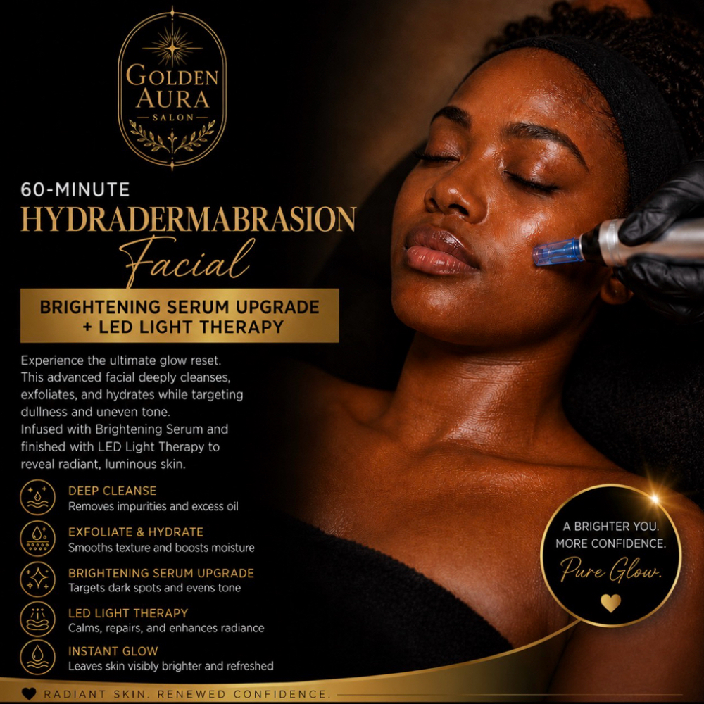 Hydraderm Brightening & LED light at Golden Aura Salon in Concord, CA
