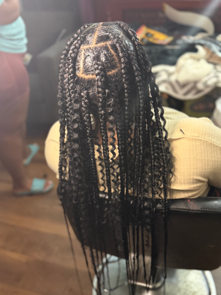 Large Knotless Braids Boho