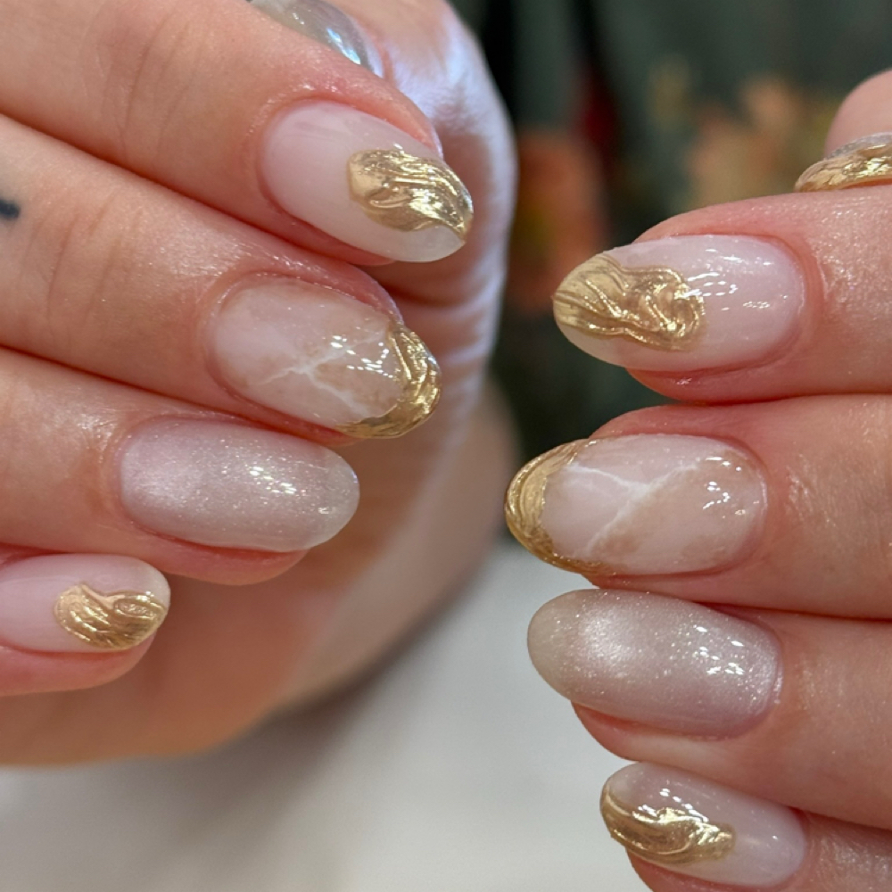 Short Korean Structure Gel Manicure