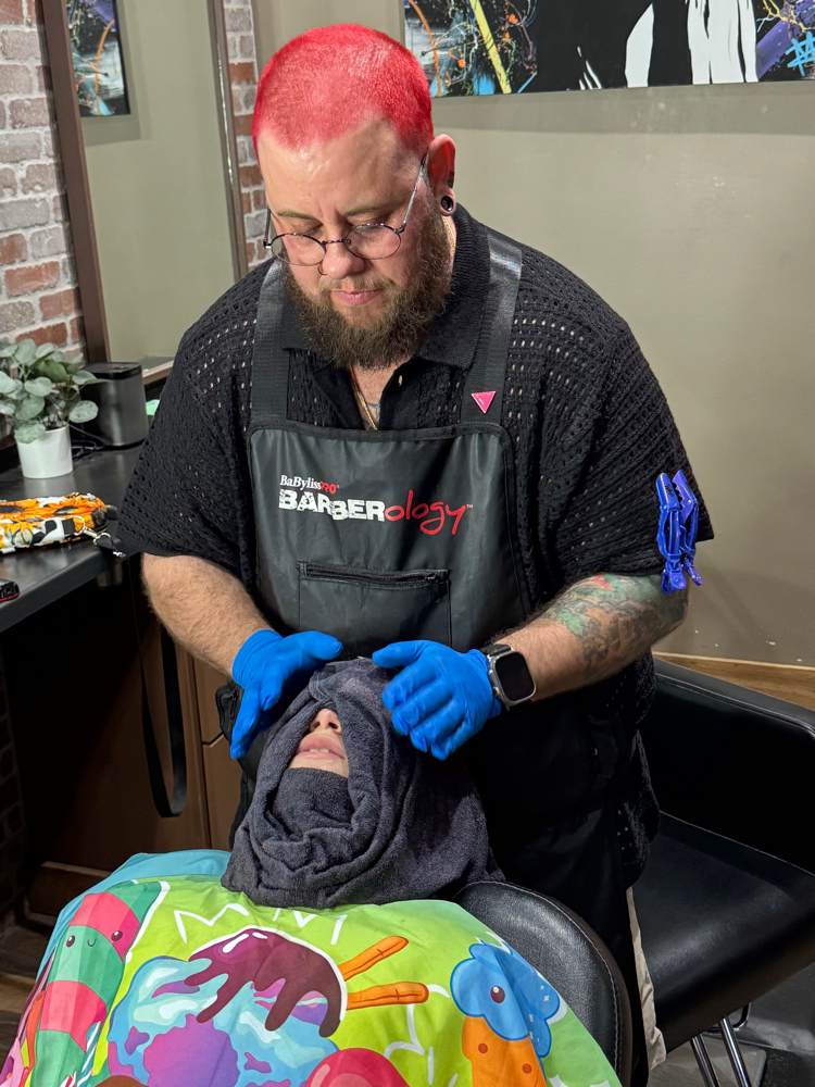 Hot Towel at Kade The Barber in Olympia, WA