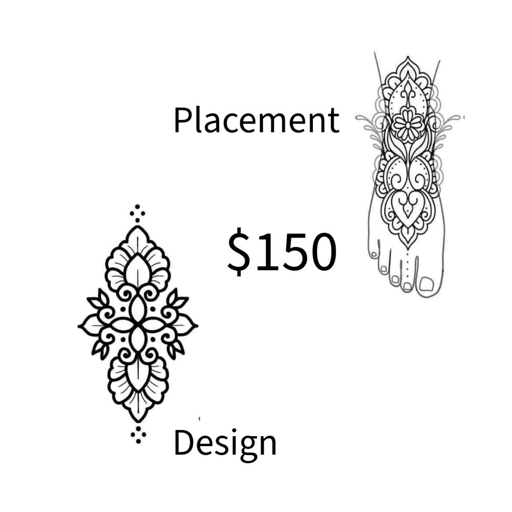 Top Of Foot Tattoo Design